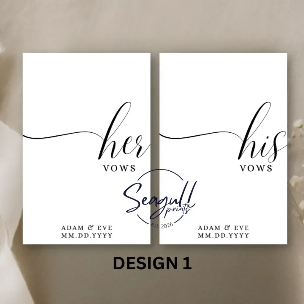 Custom Vow Booklet