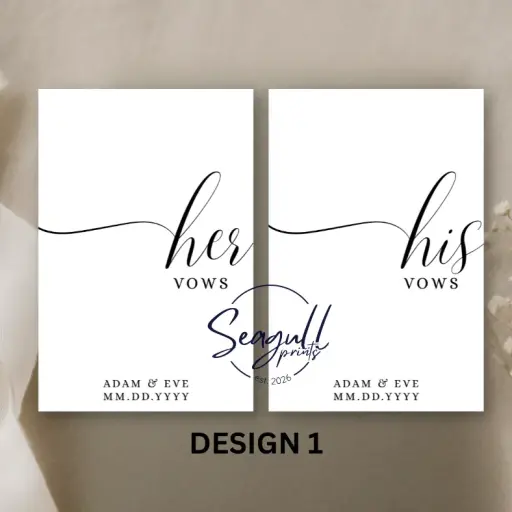Custom Vow Booklet