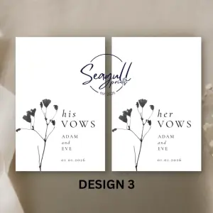 Custom Vow Booklet