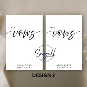 Custom Vow Booklet