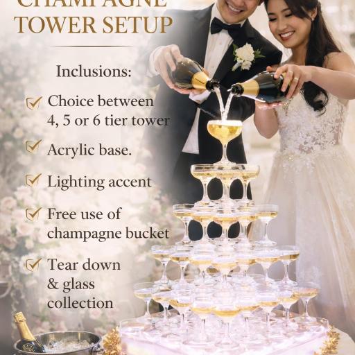 Champagne Tower Set up for event